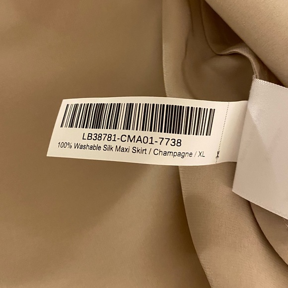 ✰ NWT quince 100% washable silk maxi skirt champagne ✰ - Picture 7 of 9